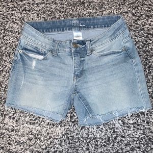 Time and Tru size 4 mid rise light wash shorts